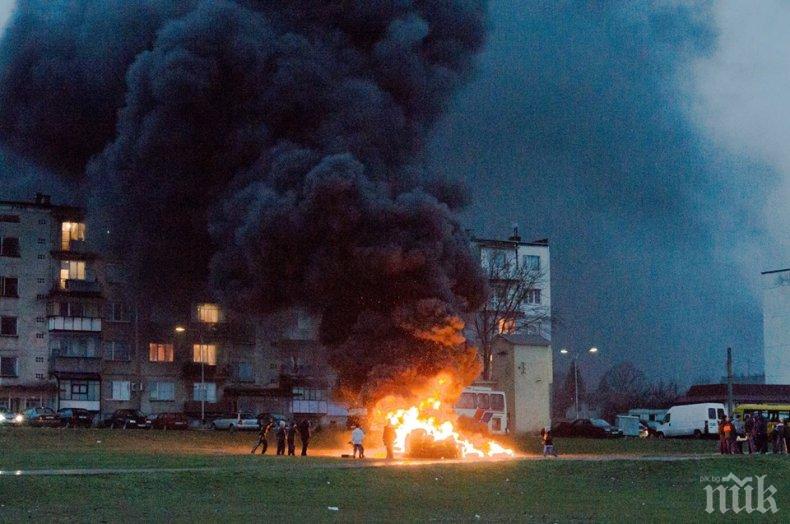 Екоинспекцията нахлу в циганската махала в Пловдив, проверява за горене на гуми