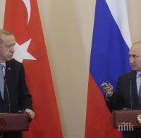 Путин пред Ердоган: Русия е готова да разреши износа на зърно от Украйна
