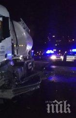 нощен екшън тир завъртя блокира изхода търново