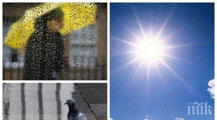 затопляне слаб вятър дъжд температурите стигат 20°