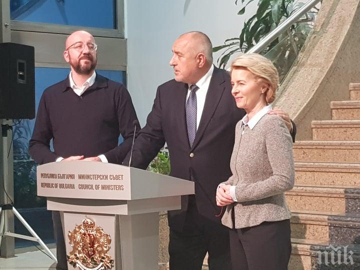 ПЪРВО В ПИК: Премиерът Борисов разговаря с председателя на ЕК Урсула фон дер Лайен и с председателя на Европейския съвет Шарл Мишел за мигрантската криза
