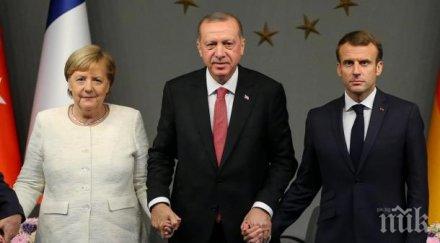 ердоган обяви меркел макрон отиват турция мигрантите