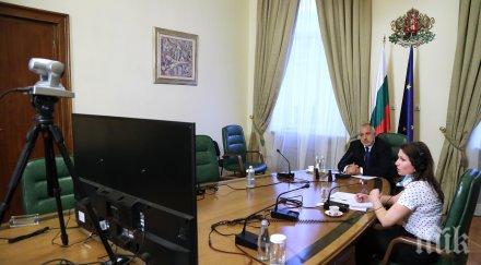 извънредно пик борисов участва онлайн заседание европейския съвет коронавируса снимки видео