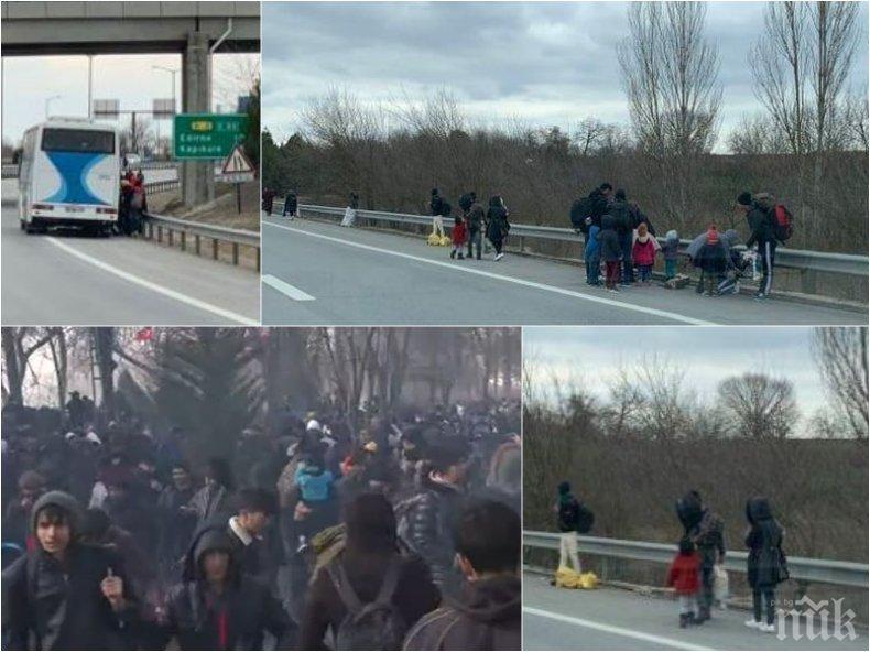 САМО В ПИК: Край с мигрантите от Турция - жандармерията не дава пиле да прехвръкне около Одрин, засилени мерки срещу коронавируса на границата ни (СНИМКИ) 