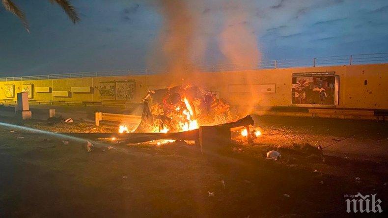 Първи кадри от ракетния удар по американската база в Ирак (ВИДЕО)