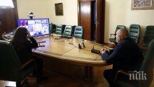 Премиерът Борисов започна участие в консултативния съвет на ЕС за коронавируса (ВИДЕО)