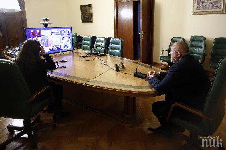 Премиерът Борисов започна участие в консултативния съвет на ЕС за коронавируса (ВИДЕО) 