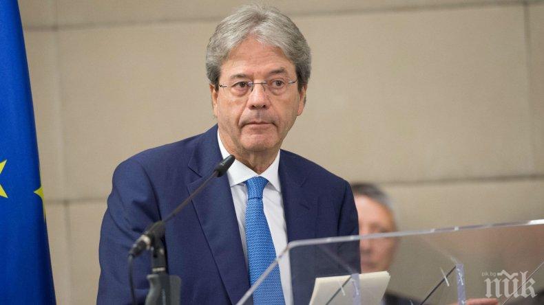 Комисарят по икономиката Паоло Джентилони: Има опасност пандемията да убие Европейския проект