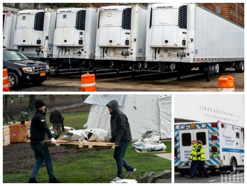 УЖАС В НЮ ЙОРК: Мобилни морги пред болниците! Хладилни камиони...
