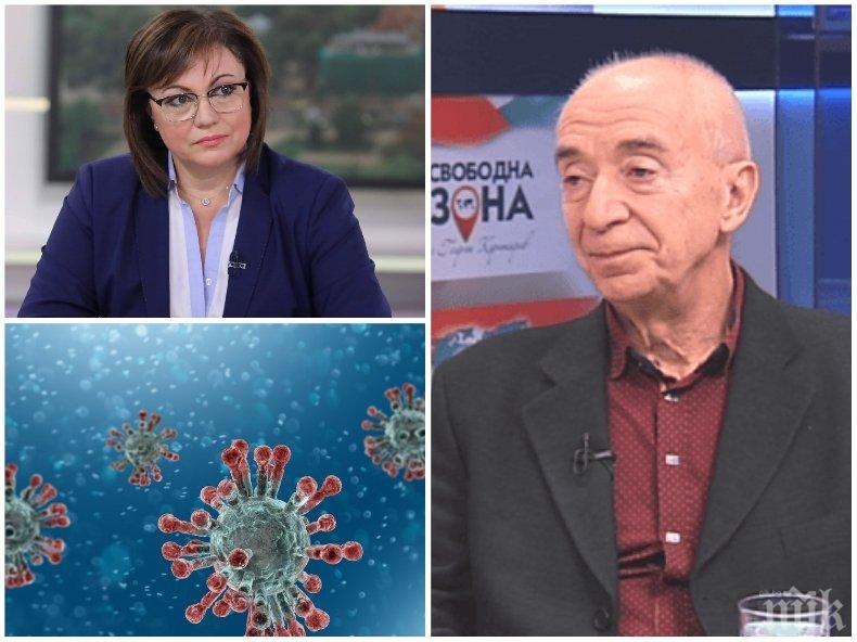 Социалистът проф. Захариев разби Корнелия Нинова: Спаси кожата като лидер на БСП заради коронавируса