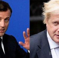 Президентът на Франция с подкрепа за британския премиер Борис Джонсън, който се бори за живота си
