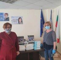 Депутатката от ГЕРБ Десислава Костадинова дари маски на МБАЛ „Професор Димитър Ранев“ в Пещера
