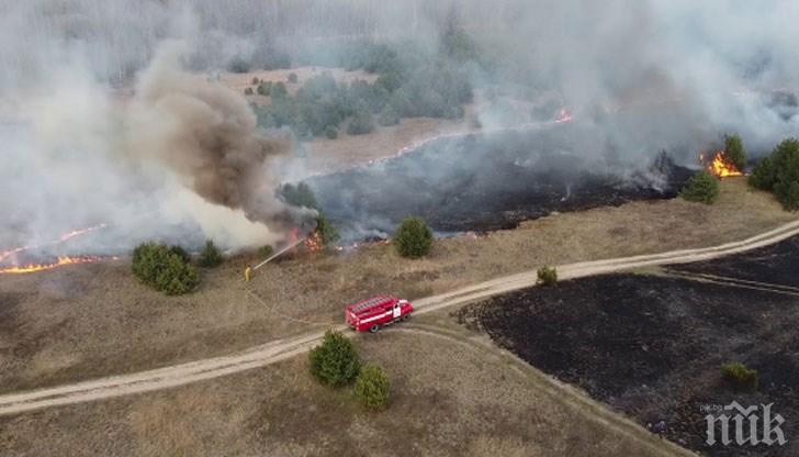 Пожарът край Чернобил се разраства