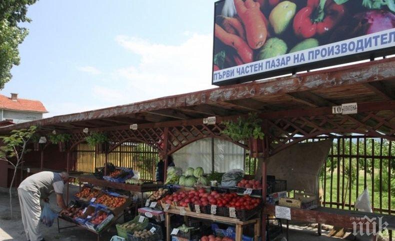 Първи фермерски пазар в Добрич след обявяването на извънредно положение