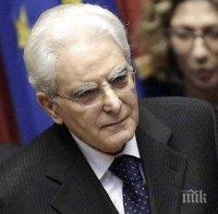 Президентът на Италия посреща Възкресение Христово в уединение