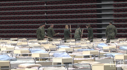 курсанти военния университет подготвят разгръщане военно полева болница