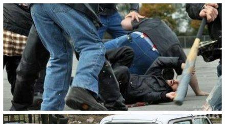 кървав екшън колекторски фирми невиждано меле заради дълг служител вади пистолет стреля краката конкурентите