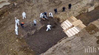 невиждан ужас погребват масови гробове остров жертвите коронавируса йорк шокиращо видео