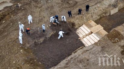 НЕВИЖДАН УЖАС: Погребват в масови гробове на остров жертвите на коронавируса в Ню Йорк (ШОКИРАЩО ВИДЕО)