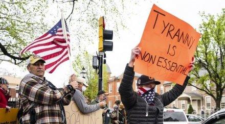 протестна вълна акции недоволство мерките коронавируса десет американски щата