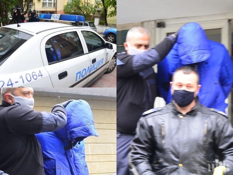 САМО В ПИК: Отведоха убиеца на Милен Цветков в столичното следствие - Кристиан Николов се крие с маска и качулка (СНИМКИ)