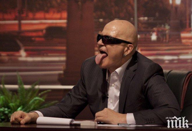 Слави отчаян, че никой не го гледа. Похищава общия тв ефир чрез мутра-репортер