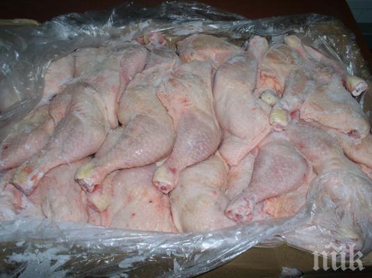 В БУРГАС: Чакат санкция от БАБХ за 35 тона пилешки бутчета със салмонела от Полша
