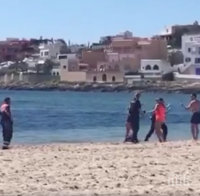 Плажуващ, нарушил карантината, опита да удави полицай в морето (ВИДЕО)
