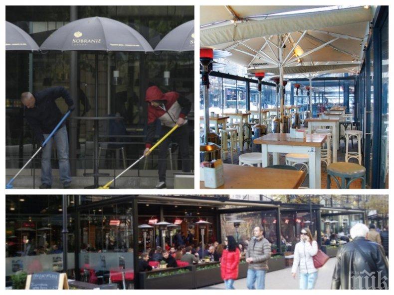 САМО В ПИК TV! Уличните заведения отварят врати - вижте как ще се пие кафе по пешеходния бул. Витоша (ВИДЕО/ОБНОВЕНА)