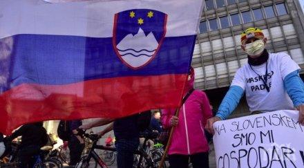 антиправителствен протест словения