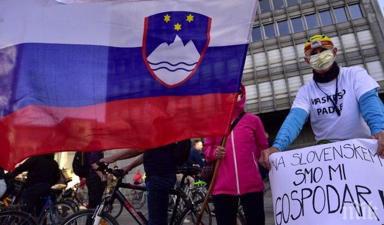 Антиправителствен протест в Словения