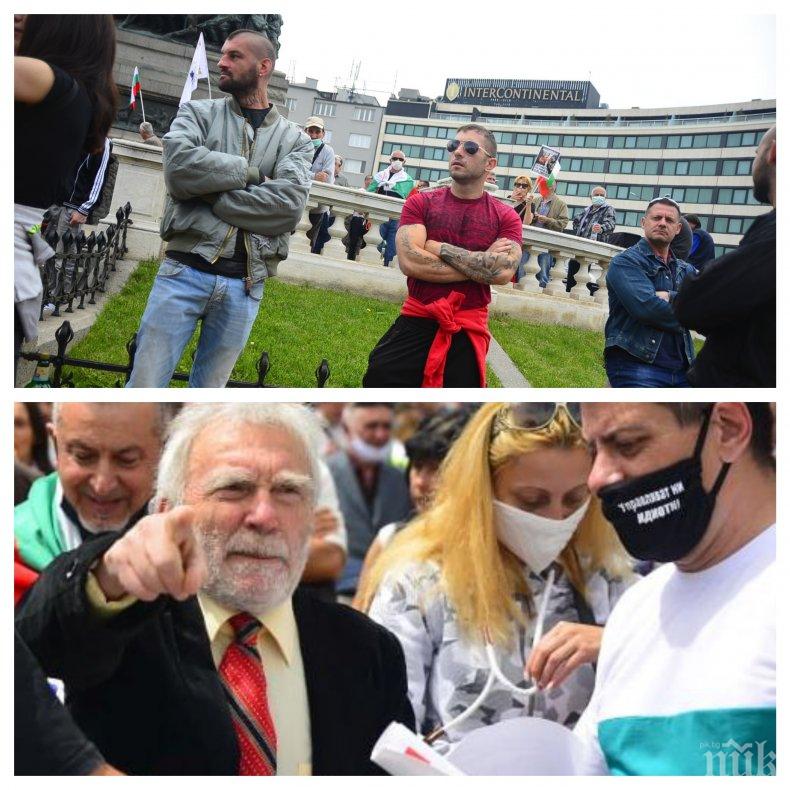 Телевизията на Корнелия излъчва незаконния протест на Копейкин. Събра се тълпа от антиваксъри, мутри и фенове на Путин