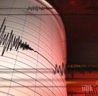 Земетресение с магнитуд 5.8 по Рихтер е било регистрирано край бреговете на остров Крит