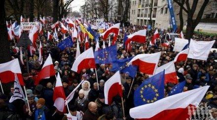 полиция осуети антиправителствена демонстрация варшава