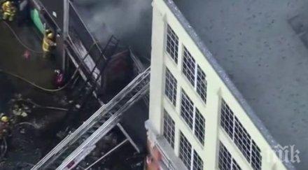 пожарникари пострадаха взрив пожар лос анджелис видео