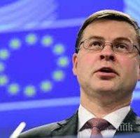 Зам-шефът на ЕК Валдис Домбровскис: България може да въведе еврото през 2024 г.