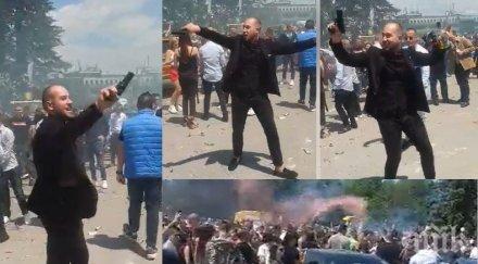 първо пик абитуриенти празнуват завършване литри алкохол пистолети снимки