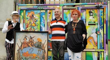 цветен пърформънс време коронавирус иван яхнаджиев украси столицата своя творба проф герджиков освети събитието снимки