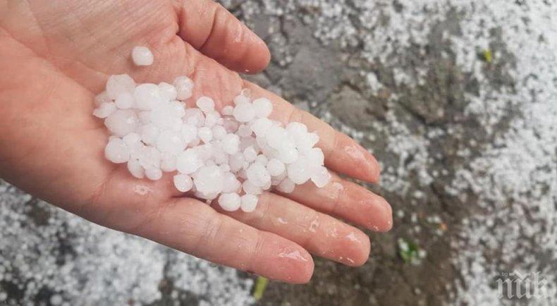 Силна градушка удари Търговище