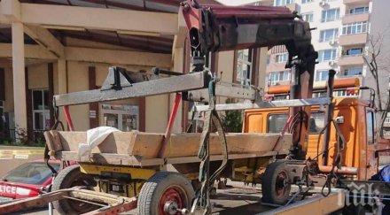 паяк бургас вдигна каруца