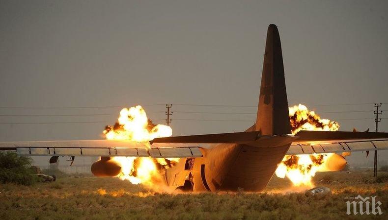 Четирима пострадали при инцидента със самолета на ВВС на САЩ в база в Ирак