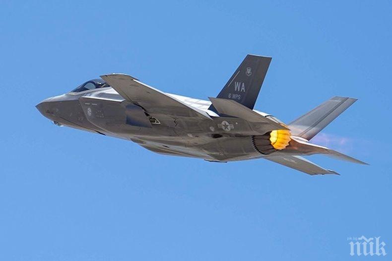 Екшън: Изтребител F-35A с опасно кацане в авиобаза в САЩ