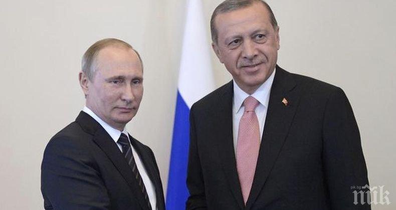 Путин и Ердоган обсъдиха важни теми по телефона