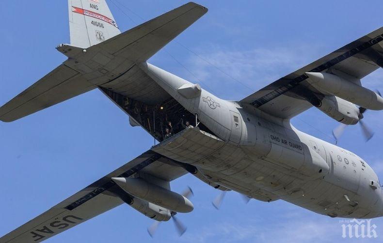 Самолет на ВВС на САЩ се разби при кацане във военна база в Ирак