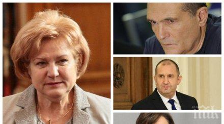 първо лице менда стоянова проговори шаржовете божков личното познанство уличи румен радев финансова некомпетентност