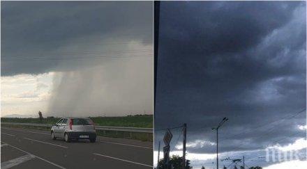 страшна буря светкавици раздират небето софия изсипва силен дъжд снимки