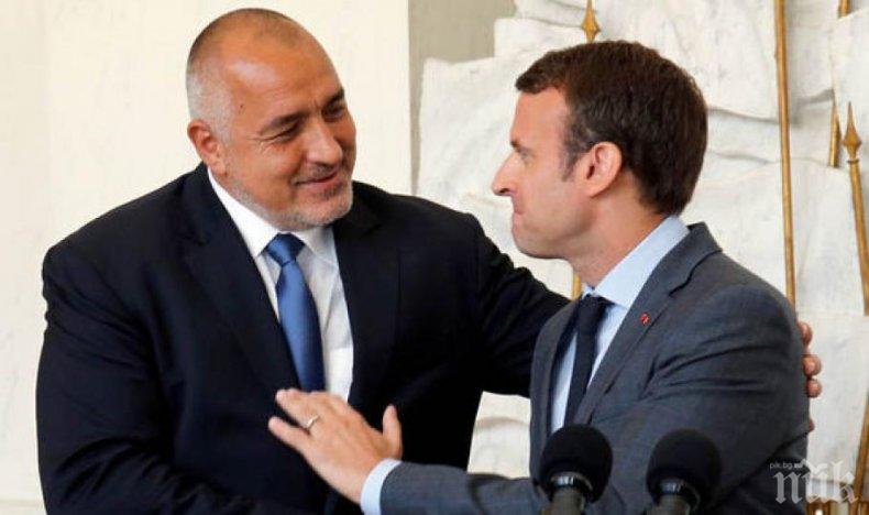 ЕКСКЛУЗИВНО В ПИК: Френският президент Макрон с приятелски поздрав към Борисов за ЧРД 