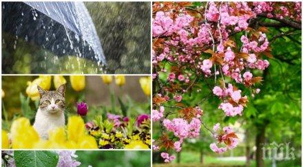 капризи времето редуват слънце дъжд голяма опасност градушки карта