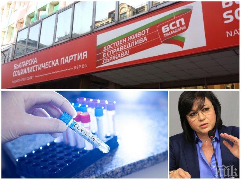 ЗАРАЗАТА ПЪЛЗИ! БСП пламна от китайския вирус - още четирима социалисти с положителни проби