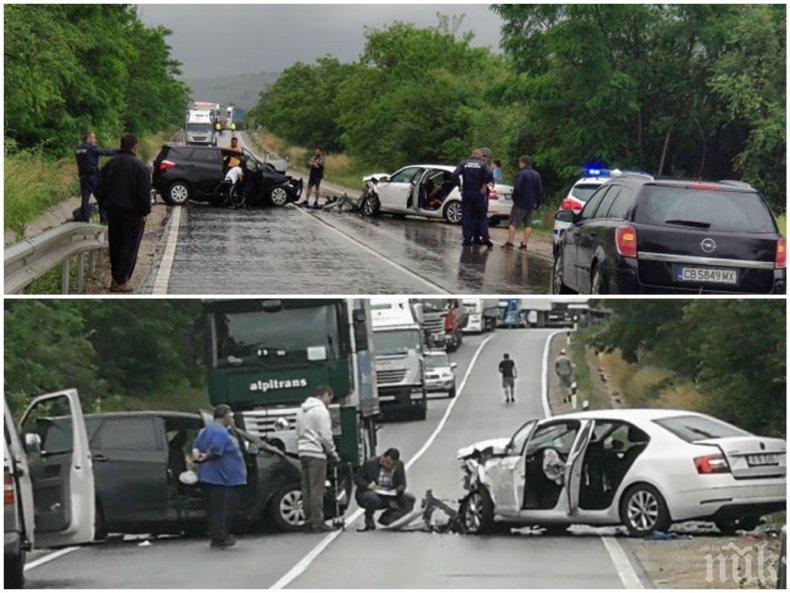 Спешна помощ пред ПИК за мелето край Костинборд: 5 линейки спасяват пострадалите - румънци, иракчанин и финландец сред ранените 
